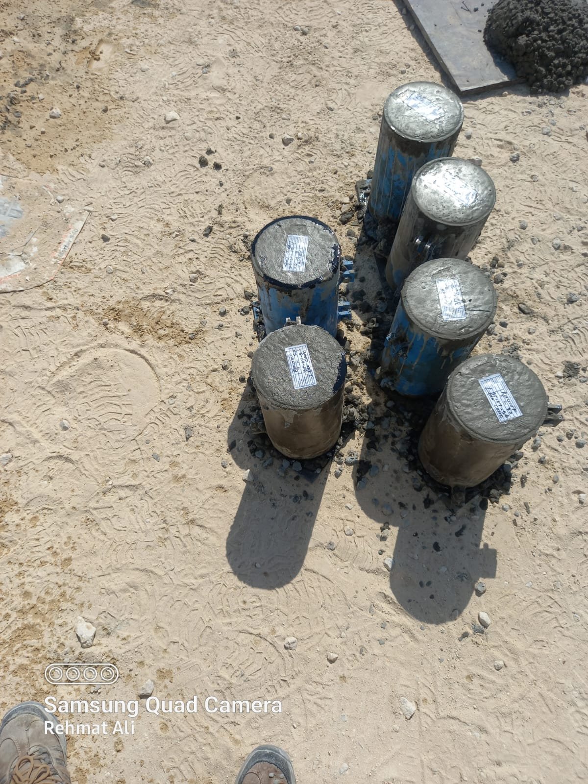 Al Rawaf Co C 20 MH Lean Concrete 6 Cylinders Casting Done